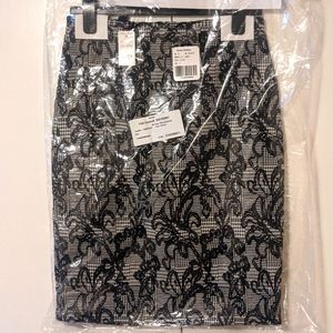 NEW Brooks Brothers Black White Floral Embroidery over Houndstooth Plaid - w/tag